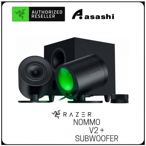 Razer Nommo V2 - Full-Range 2.1 PC Gaming Speakers with Wired Subwoofer
