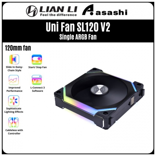 LIAN LI Uni Fan SL120 V2 ARGB Fan - Black