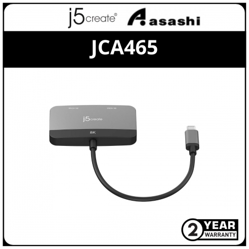 J5Create JCA465 8K USB-C to HDMI Dual Display Adapter (2 yrs Limited Hardware Warranty)