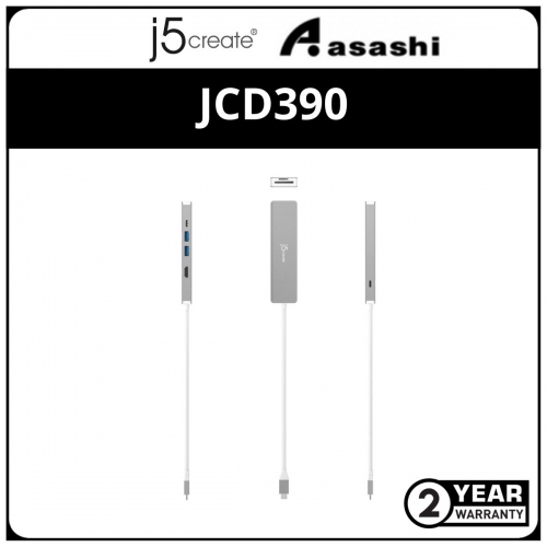 J5Create JCD390 4K Elite USB-C Multi-Adapter (2 yrs Limited Hardware Warranty)