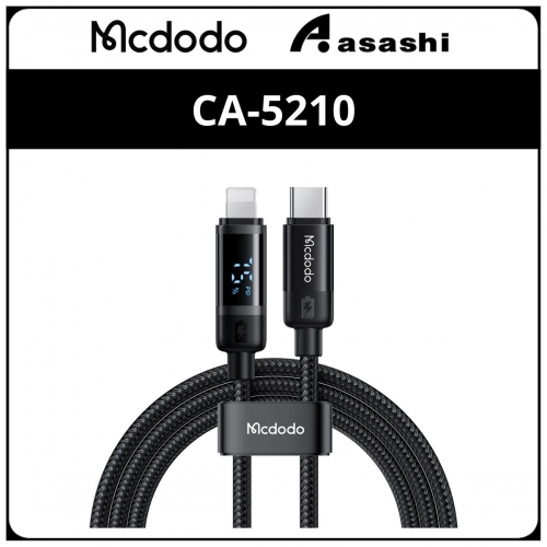Mcdodo CA-5210 Digital Display 36W Type-C To Lightning Data Cable 1.2m - Black