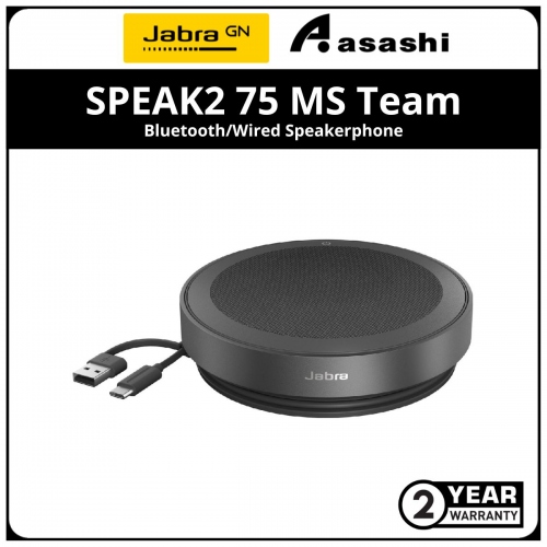 Jabra SPEAK2 75 MS Teams - Bluetooth / USB (2 Years Limited Warranty)