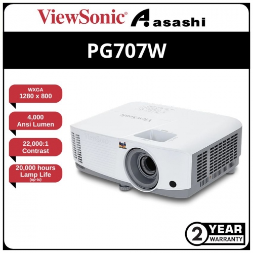 Viewsonic PG707W 4000 ANSI Lumens WXGA DLP Projector
