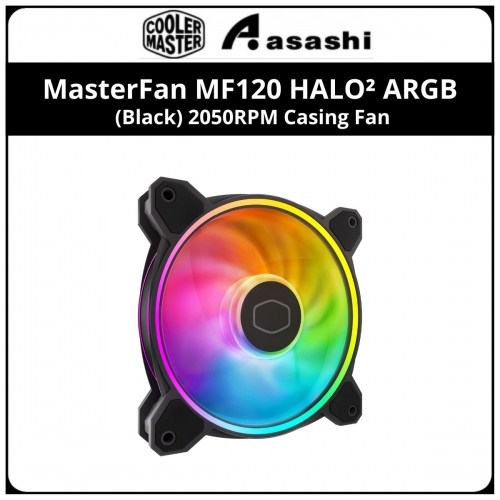 Cooler Master MasterFan MF120 HALO² ARGB (Black) 2050RPM Casing Fan