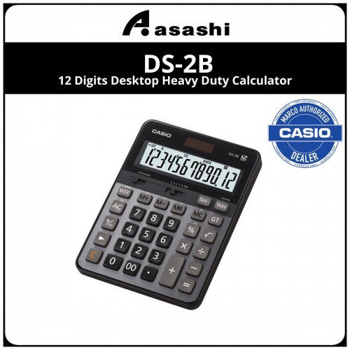 CASIO DS-2B 12 Digits Desktop Heavy Duty Calculator