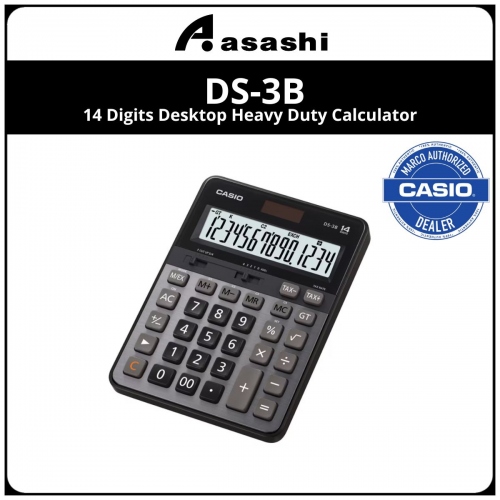 CASIO DS-3B 14 Digits Desktop Heavy Duty Calculator