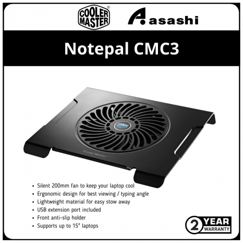 Cooler Master Notepal CMC3 Cooler Pad — 2 Years Warranty