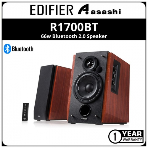 Edifier R1700BT-Brown 66w Bluetooth 2.0 Speaker (1 yrs Limited Hardware Warranty)