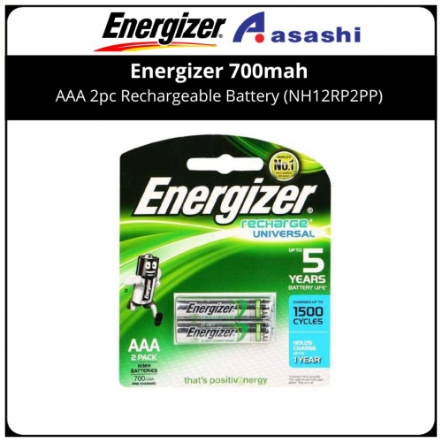 Energizer 700mah AAA 2pc Rechargeable Battery (NH12RP2PP)