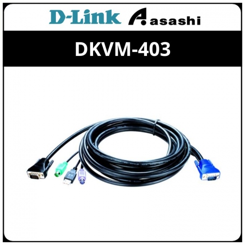 D-Link DKVM-403 PS/2 Combo KVM Cable 5M