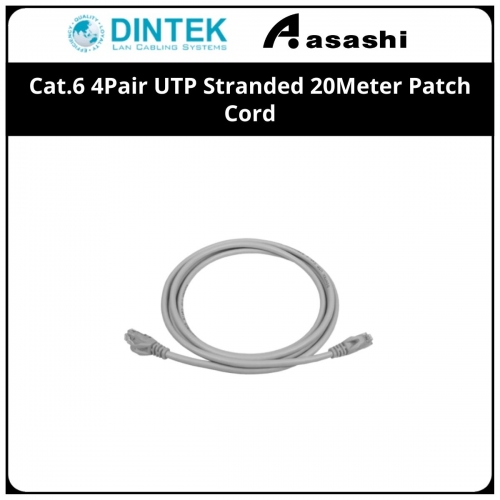 Dintek Cat.6 4Pair UTP Stranded 20Meter Patch Cord