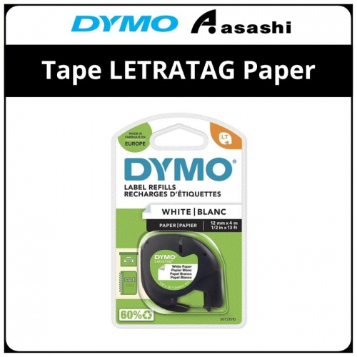 DYMO TAPE L/TAG PAPER WHITE (DY-TP-91200/721510)