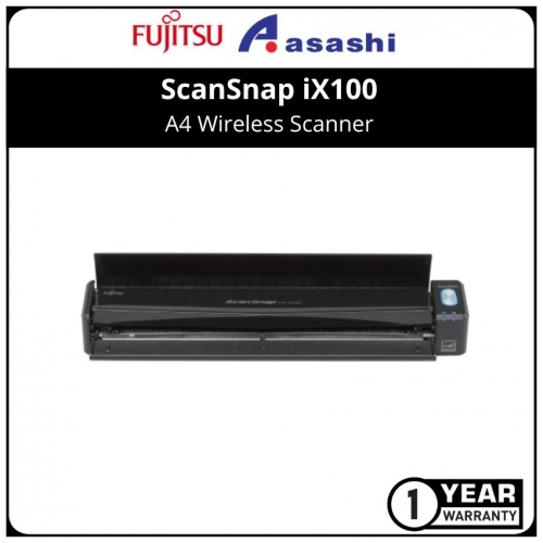 Fujitsu ScanSnap iX100 A4 Wireless Scanner Supports Both Win & Mac
