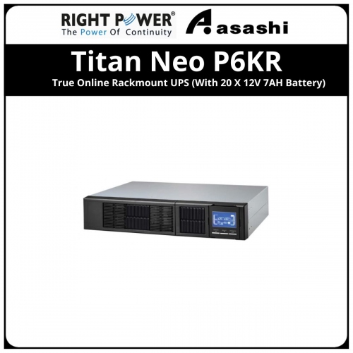 Right Power Titan Neo P6KR True Online Rackmount UPS (With 20 X 12V 7AH Battery)