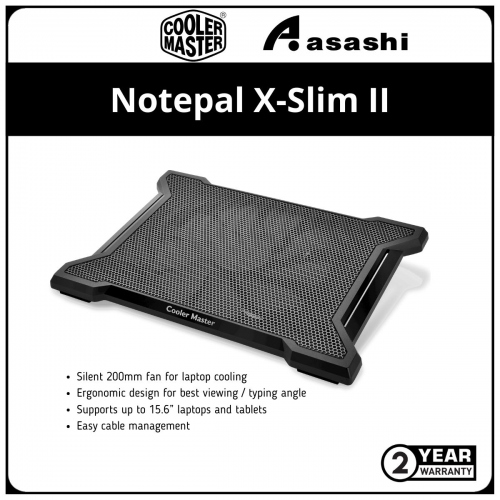 Cooler Master Notepal X-Slim II Cooler Pad — 2 Years Warranty