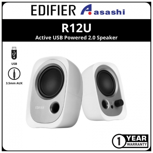 Edifier R12U-White Active USB Powered 2.0 Speaker (1 yrs Limited Hardware Warranty)