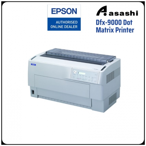 Epson Dfx-9000 Dot Matrix Printer - 9-pin, 136 columns, 1550cps (high speed draft), 1+9 copies, Parallel, Serial I/F, USB Port & Type B Slot Standard (power cable not included)