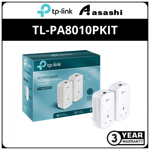 Tp-Link Tl-Pa8010pkit AV1200 Gigabit Passthrough Powerline Starter Kit