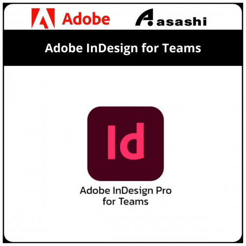 Adobe InDesign for Teams, Commercial, Multiple Platforms, New Subscription, Level 1 (65297581BA01A12) 12 months