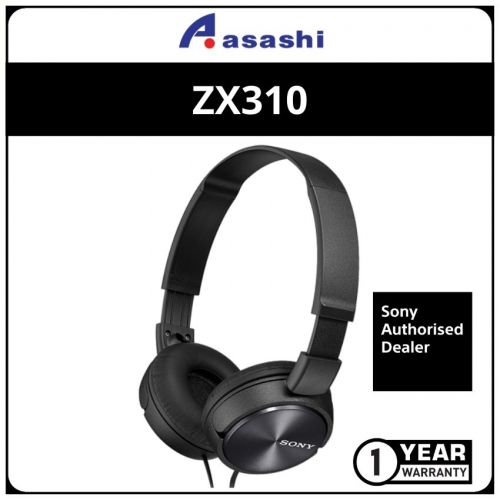 Sony ZX310(Black) Sound Monitoring Headphones (1 yrs Limited Hardware Warranty)