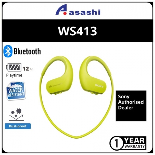 Sony WS413/GME-Green Waterproof All-In-One Walkman MP3 Headphone (4GB Internal Memory) (1 yrs Limited Hardware Warranty)