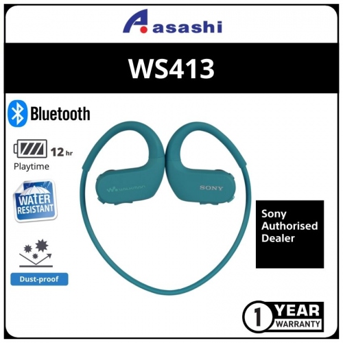 Sony WS413/LME-Blue Waterproof All-In-One Walkman MP3 Headphone (4GB Internal Memory) (1 yrs Limited Hardware Warranty)