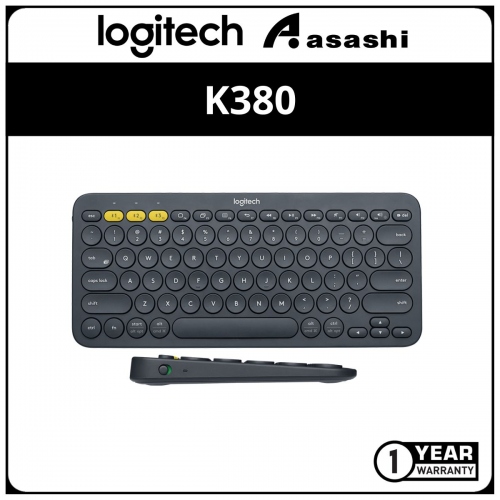 Logitech K380-Black Multi-Device Bluetooth Keyboard (1 yrs Limited Hardware Warranty)