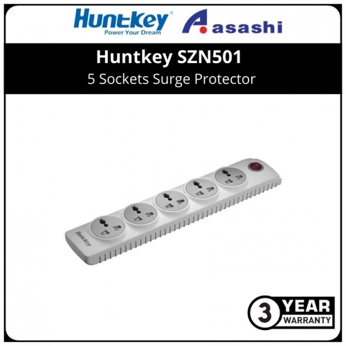 Huntkey SZN501 5 Sockets Surge Protector (3 yrs Limited Hardware Warranty)