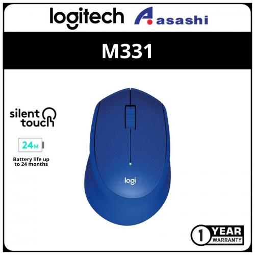 Logitech M331-Blue Silent Plus Wirelss Mouse (1 yrs Limited Hardware Warranty)910-004915