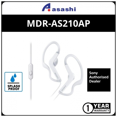 Sony AS210AP(White) Sport In-Ear Headphone (1 yrs Limited Hardware Warranty)