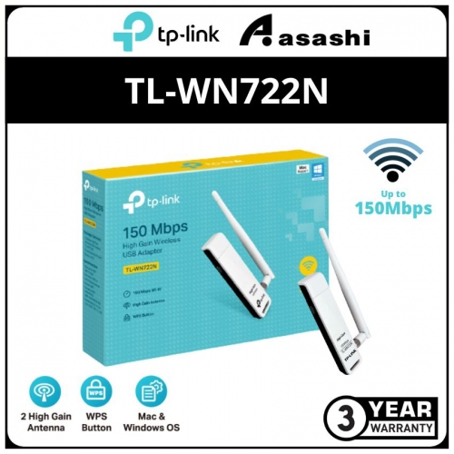 TP-Link Tl-Wn722n 150mbps High Gain Wireless Usb Adapter