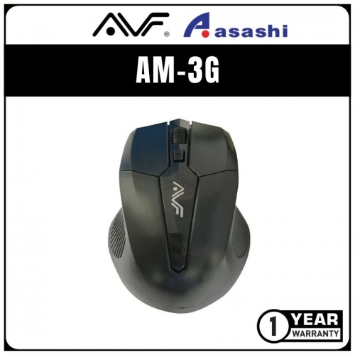 AVF (AM-3G) 2.4G 1600dpi Wireless Optical Mouse - Black