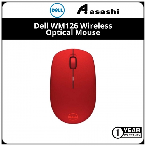 Dell WM126-Red Wireless Optical Mouse (1 yrs Limited Hardware Warranty)