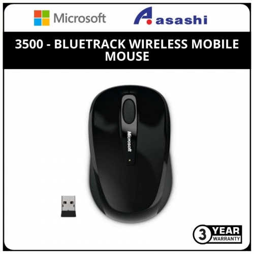 Microsoft 3500-Black Bluetrack Wireless Mobile Mouse - GMF-00104 (3 yrs Limited Hardware Warranty)