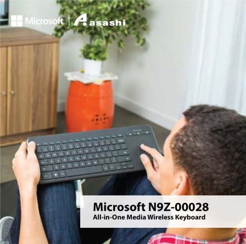 Microsoft N9Z-00028 All-in-One Media Wireless Keyboard (3 yrs Limited Hardware Warranty)