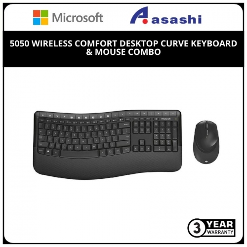 Microsoft PP4-00020 5050 Wireless Comfort Desktop Curve Keyboard & Mouse Combo (3 yrs Limited Hardware Warranty)