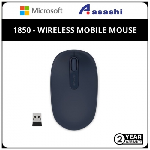Microsoft 1850-Wool Blue Wireless Mobile Mouse - U7Z-00015 (2 yrs Limited Hardware Warranty)