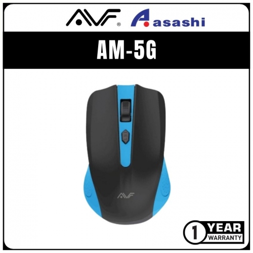 AVF (AM-5G-BL) 2.4G 1000dpi Wireless Optical Mouse - Blue