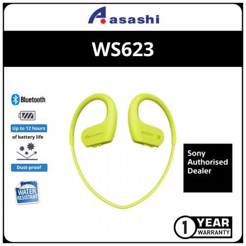 Sony WS623-L.Green Waterproof All-In-One Walkman MP3 with NFC & Bluetooth Headphone (4GB Internal Memory) (1 yrs Limited Hardware Warranty)