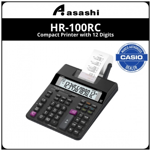 Casio HR-100RC Mini Printer with 12 Digits (12months Warrany) MUST KEEP BOX FOR WARRANTY