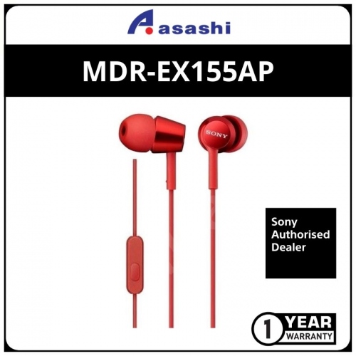 Sony EX155AP-Red In Ear Earphones (1 yrs Limited Hardware Warranty)