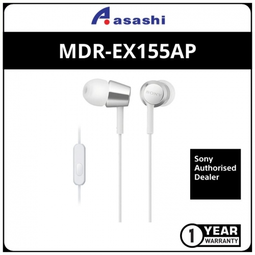 Sony EX155AP-White In Ear Earphones (1 yrs Limited Hardware Warranty)