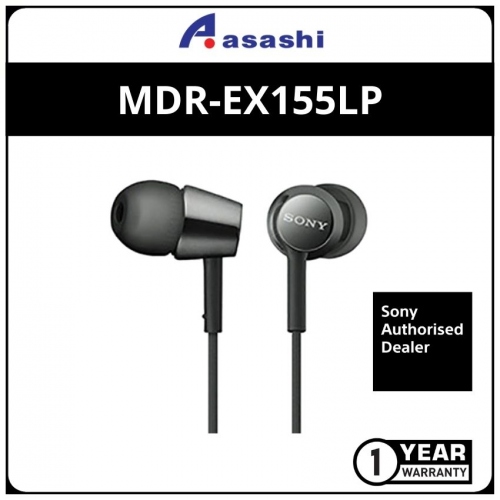 Sony EX155LP-Black In Ear Earphones (1 yrs Limited Hardware Warranty)