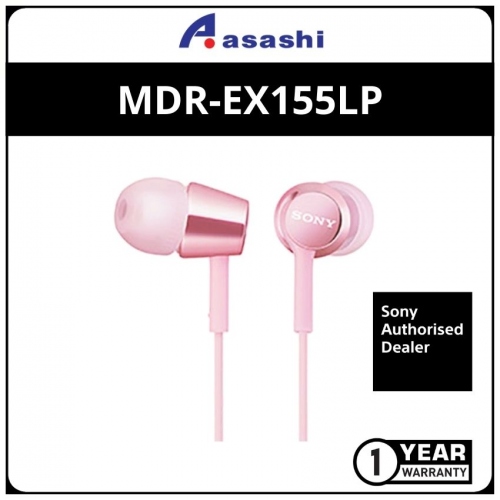 Sony EX155LP-Pink In Ear Earphones (1 yrs Limited Hardware Warranty)