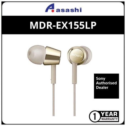 Sony EX155LP-Gold In Ear Earphones (1 yrs Limited Hardware Warranty)