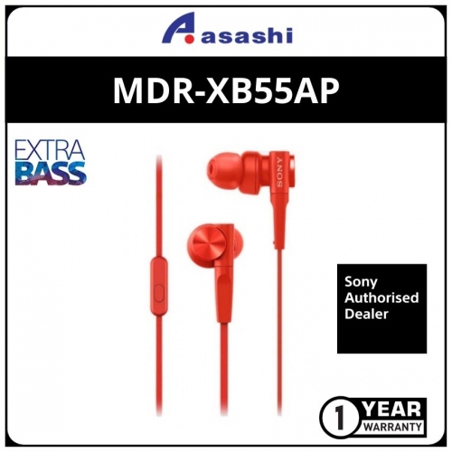 Sony XB55AP(Red) Extra Bass Headphones (1 yrs Limited Hardware Warranty)