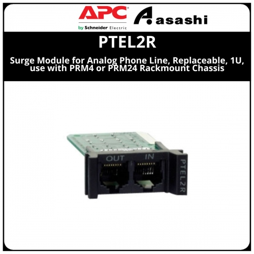 APC PTEL2R Surge Module for Analog Phone Line, Replaceable, 1U, use with PRM4 or PRM24 Rackmount Chassis