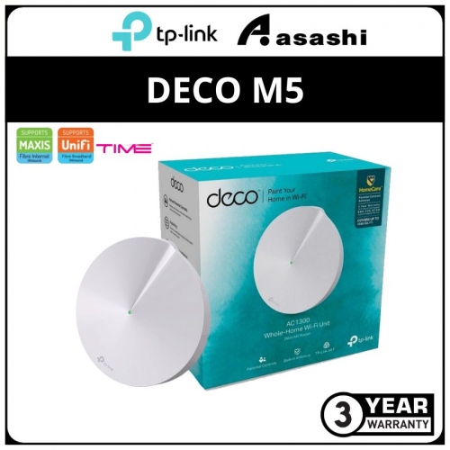 TP-Link DECO M5 (1 Pack) AC1300 MU-MIMO WiFi mesh Dual-Band Whole Home Wi-Fi System