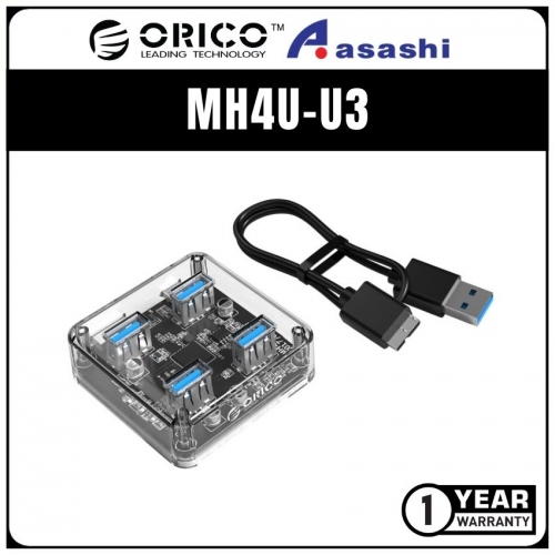 ORICO MH4U-U3-03 Transparent 4port USB3.0 Hub (1 yrs Limited Hardware Warranty)