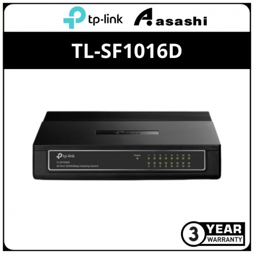 Tp-Link TL-SF1016D 16-port 10/100M Desktop Switch, 16 10/100M RJ45 ports, Plastic case